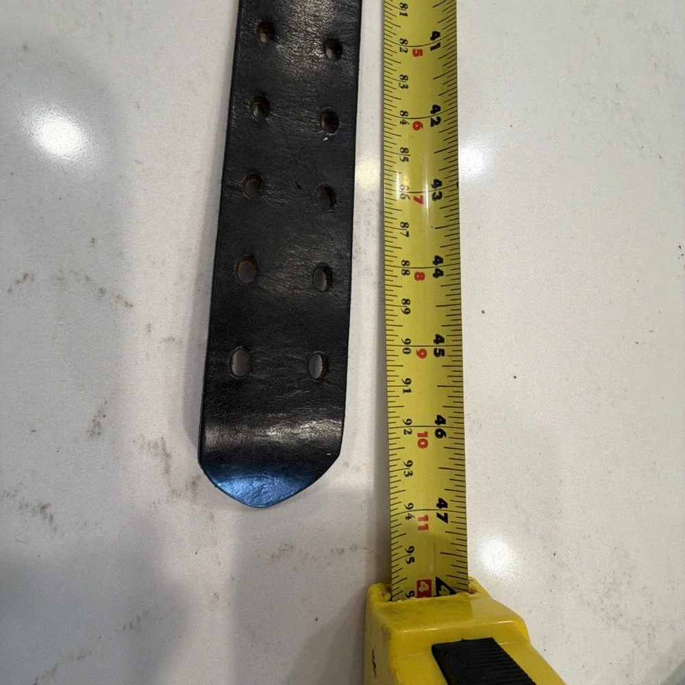 Genuine Leather Black Belt Mexico Size Up To 40